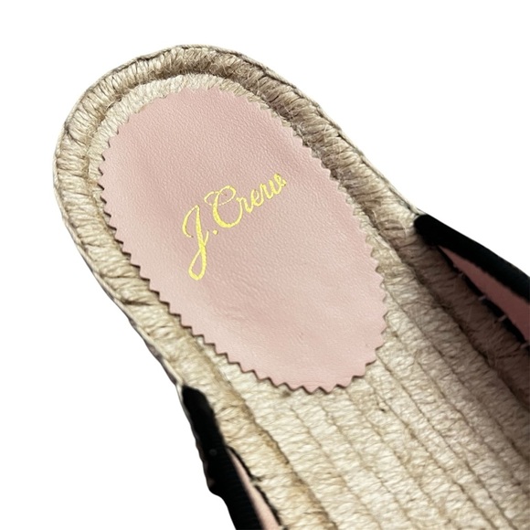 NWOT J Crew 10.5 Beige Tan Espadrille Mob Wife Bohemian Slip On Mules Flats - Picture 5 of 8